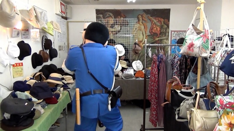 両さんこと両津勘吉と亀有銀座商店街の帽子屋で会った