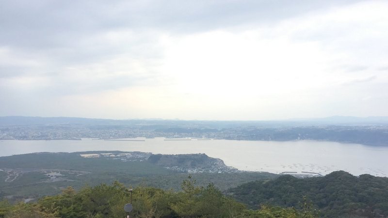 桜島から見た鹿児島市内