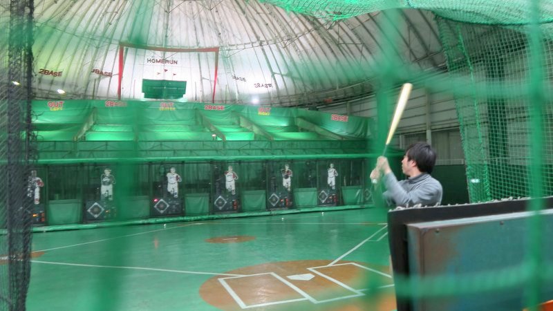 鹿児島旅行のときにバッティングセンターにも行ってみた