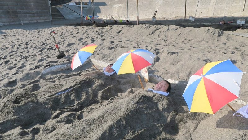 指宿の山川砂むし温泉「砂湯里」で砂風呂を体験しました