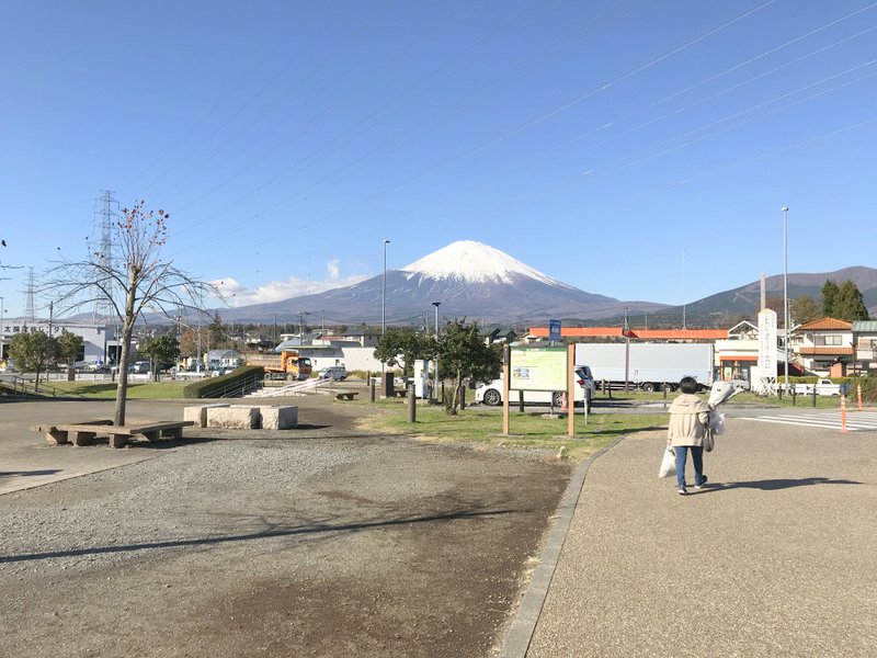 道の駅ふじおやまから見える富士山は最高の絶景でした