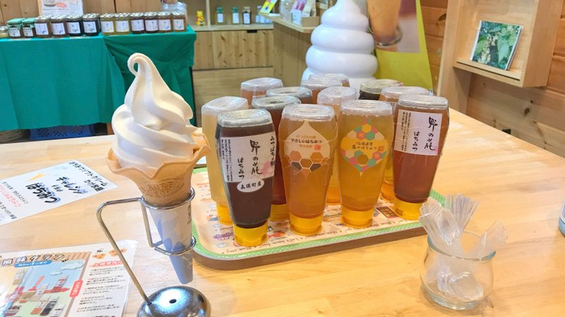 岐阜県養老町にあるみつばちの郷ははちみつに拘った素晴らしいお店、はちみつソフトクリームも美味しい