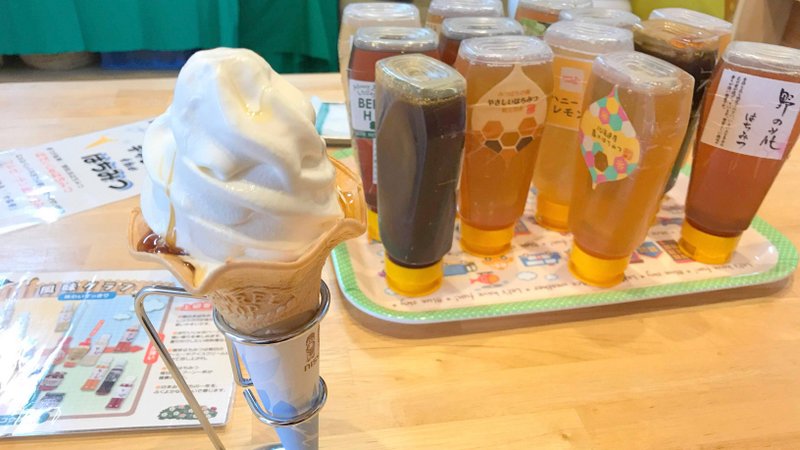 岐阜県養老町にあるみつばちの郷ははちみつに拘った素晴らしいお店、はちみつソフトクリームも美味しい