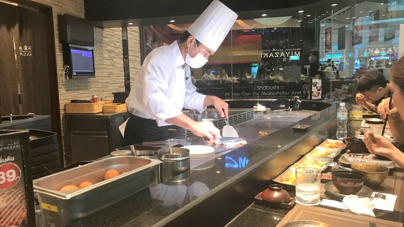 セントラルフェスティバルパタヤ内にあるレストラン「鉄板焼宮崎(Miyazaki - Japanese Teppan Dining)」